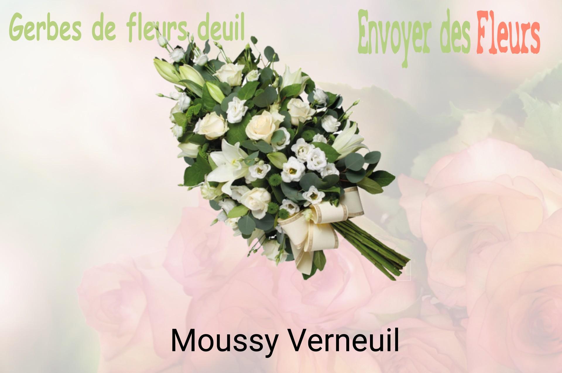 Gerbe de fleurs de deuil livrée à Moussy-Verneuil